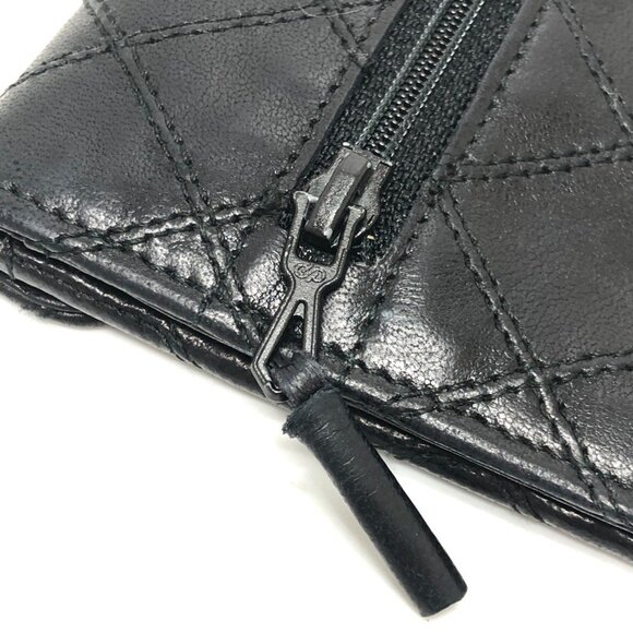 CHANEL Authentic Black Lambskin Leather Wallet - Picture 15 of 16